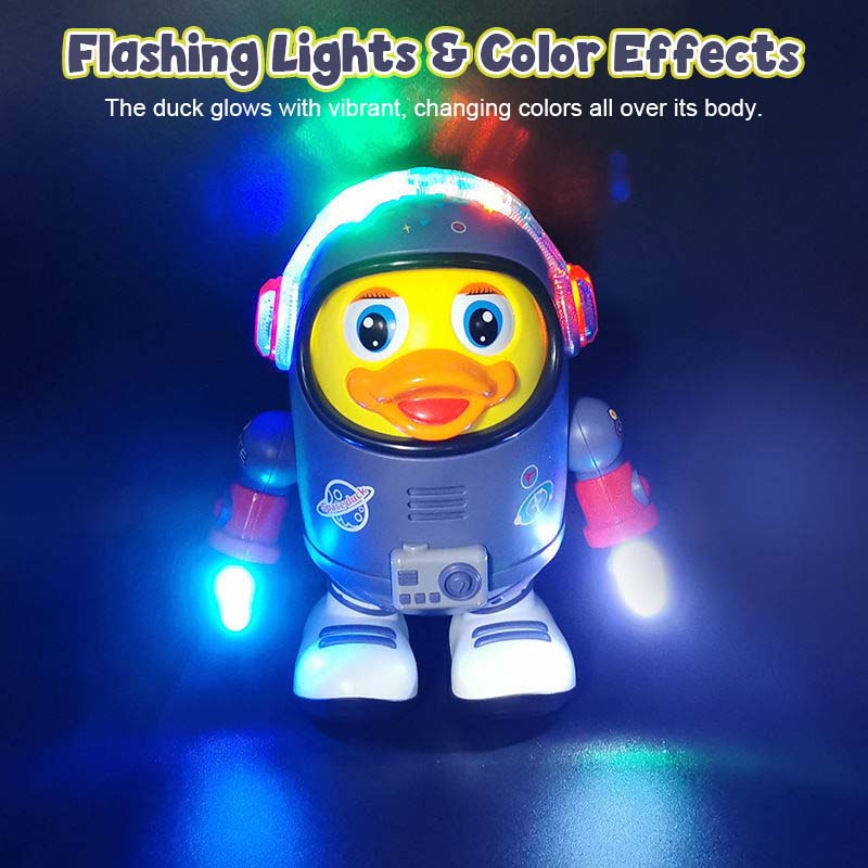 🔥 50% BLACK FRIDAY SALE! 🚀 Tanzende Weltraum-Ente 🎶 | Bewegliches Musikspielzeug mit Lichteffekten 🐥