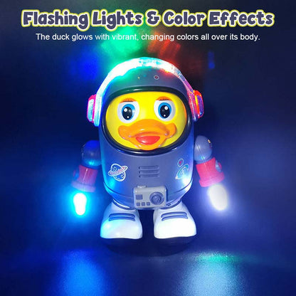 🔥 50% BLACK FRIDAY SALE! 🚀 Tanzende Weltraum-Ente 🎶 | Bewegliches Musikspielzeug mit Lichteffekten 🐥