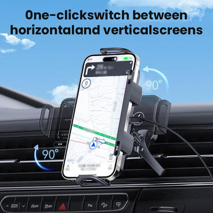Einziehbarer, um 360° drehbarer elektrischer kabelloser Autotelefonhalter
