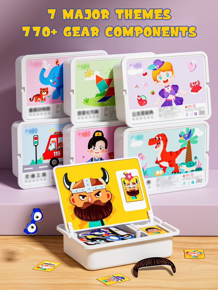 💥 50% BLACK FRIDAY DEAL! 🧩 Magnetisches Gesichter Puzzle | Kreatives Lernspielzeug 👶