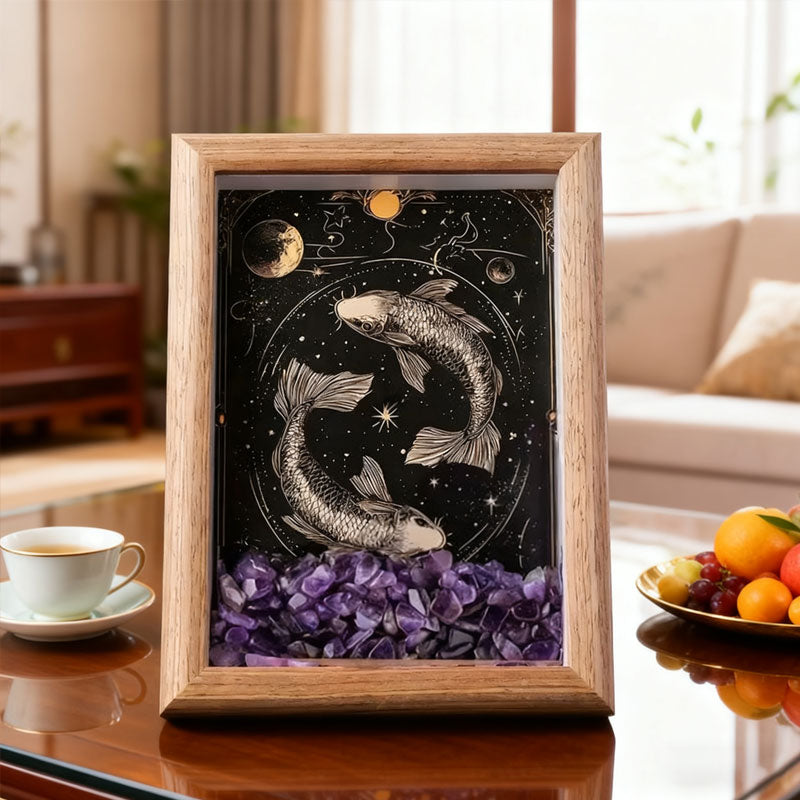 Sternzeichen Fotorahmen 🔮 | Persönliches Geschenk mit Heilsteinen – Energie, Schutz & Glück ✨