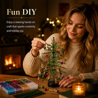 🎄 Zaubere Weihnachtsglanz ins Haus: Komplettes DIY Perlen-Weihnachtsbaum Set ✨ (Mit Engelspitze)