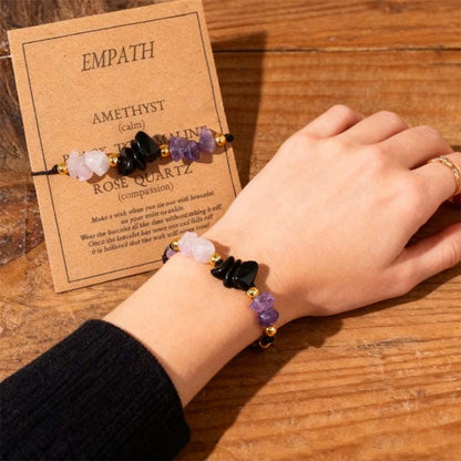 💎 Naturstein Armband Damen ✨ | Verstellbarer Glücksbringer 🍀 | INS Style Edelstein Schmuck 🧘‍♀️