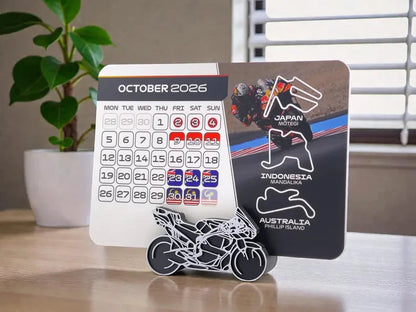 Racing-Highlight: Einzigartiger MotoGP 2026 Kalender mit Motorradständer