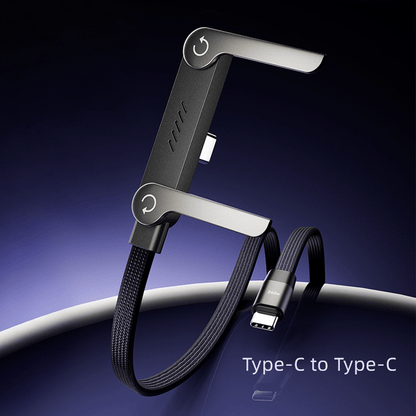 ⚡ 2-in-1 Unsichtbares Halter-Ladekabel | 240W Fast Charging Cord mit Integriertem Handy-Ständer
