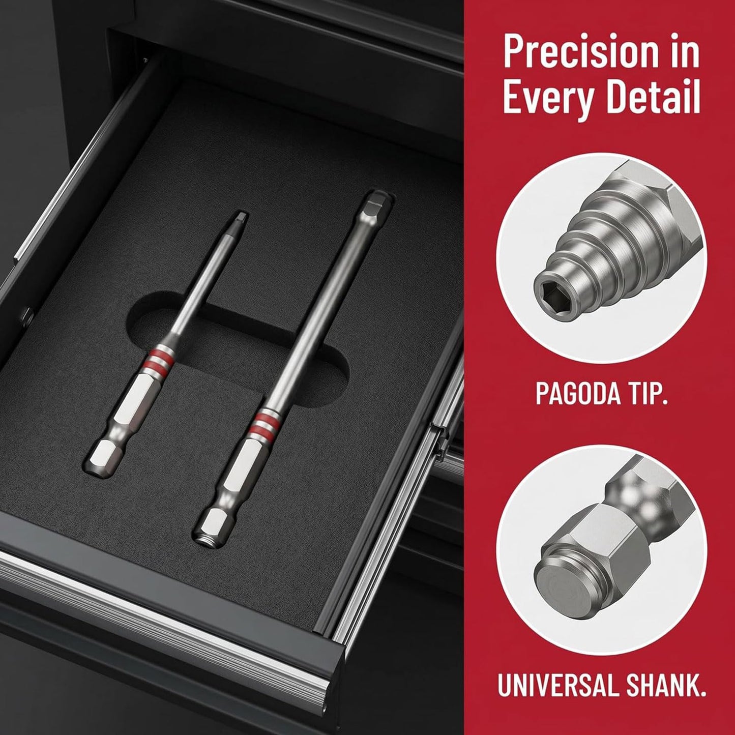 Nie wieder abrutschen! 🛠️ – Magnetisches Profi-Sechskant-Bit-Set