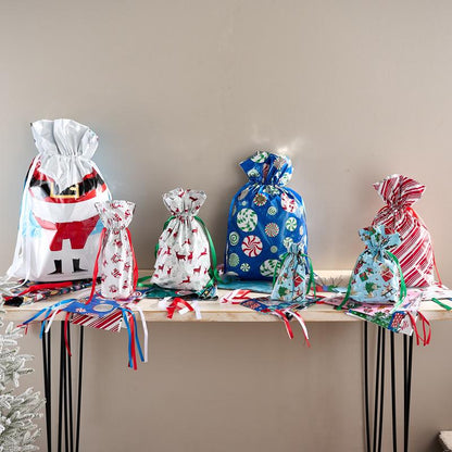 🎄 Weihnachtsverkauf 49 % Rabatt – Weihnachtsgeschenktüten mit Kordelzug (biologisch abbaubar)