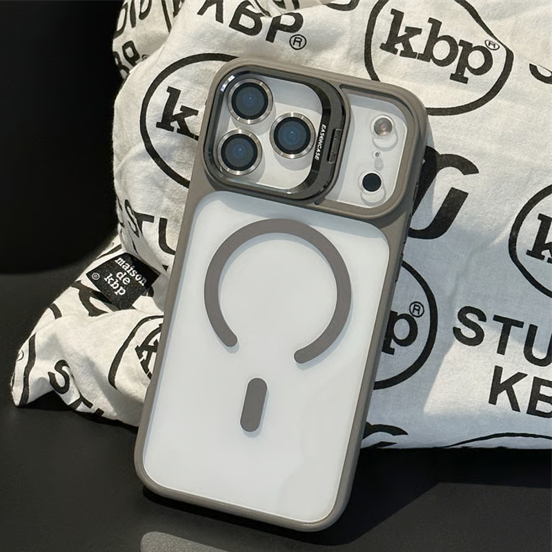 📱 2-in-1 Magnetic Case: Stoßfest mit Flip-Objektivschutz & Kickstand ✨