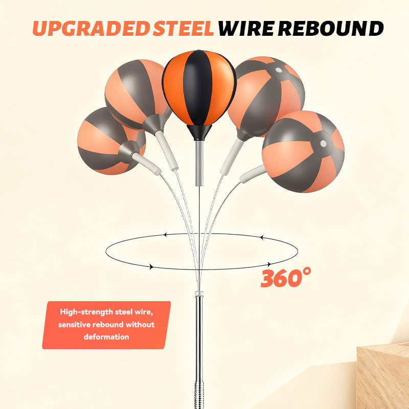 💥 50% BLACK FRIDAY DEAL! 🥊 Standboxsack mit Speedball ⭐ | Verstellbar & Geräuscharm | Starker Saugnapf 🏠