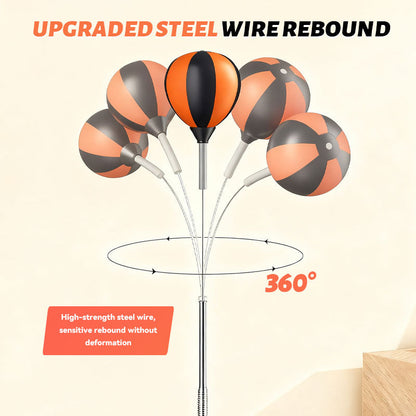 💥 50% BLACK FRIDAY DEAL! 🥊 Standboxsack mit Speedball ⭐ | Verstellbar & Geräuscharm | Starker Saugnapf 🏠