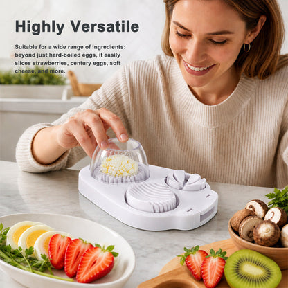 🍳 Schluss mit zerbröckelten Eiern! Der 3-in-1 Schneider für perfekte Scheiben & Würfel ✨