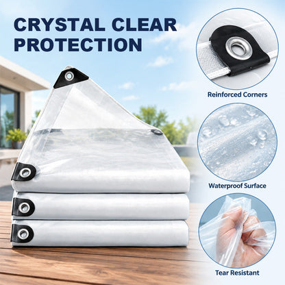🌧️☀️ Clear Waterproof Rain Tarp — Bright, Protected Outdoor Spaces