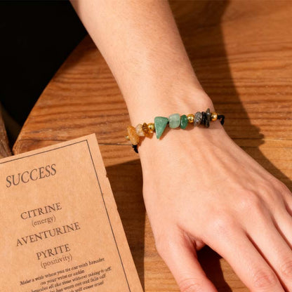 💎 Naturstein Armband Damen ✨ | Verstellbarer Glücksbringer 🍀 | INS Style Edelstein Schmuck 🧘‍♀️