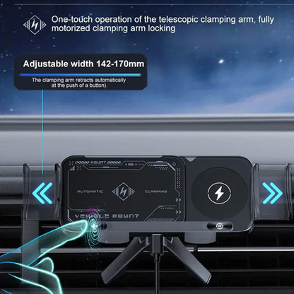 Einziehbarer, um 360° drehbarer elektrischer kabelloser Autotelefonhalter