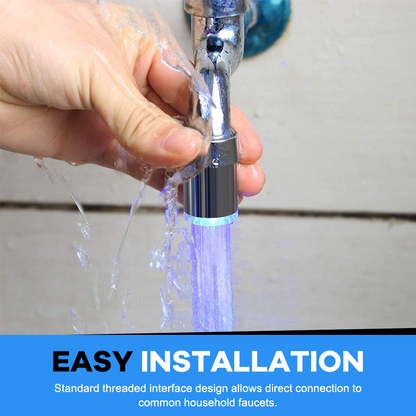 LED Wasserhahn-Aufsatz: Ohne Batterien ✨ Temperatur-Sensor & Farbwechsel – Komfort für Bad & Küche