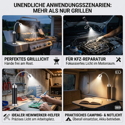 ⚡ Profi Magnet-Grillleuchte mit Zoom-Fokus 🥩