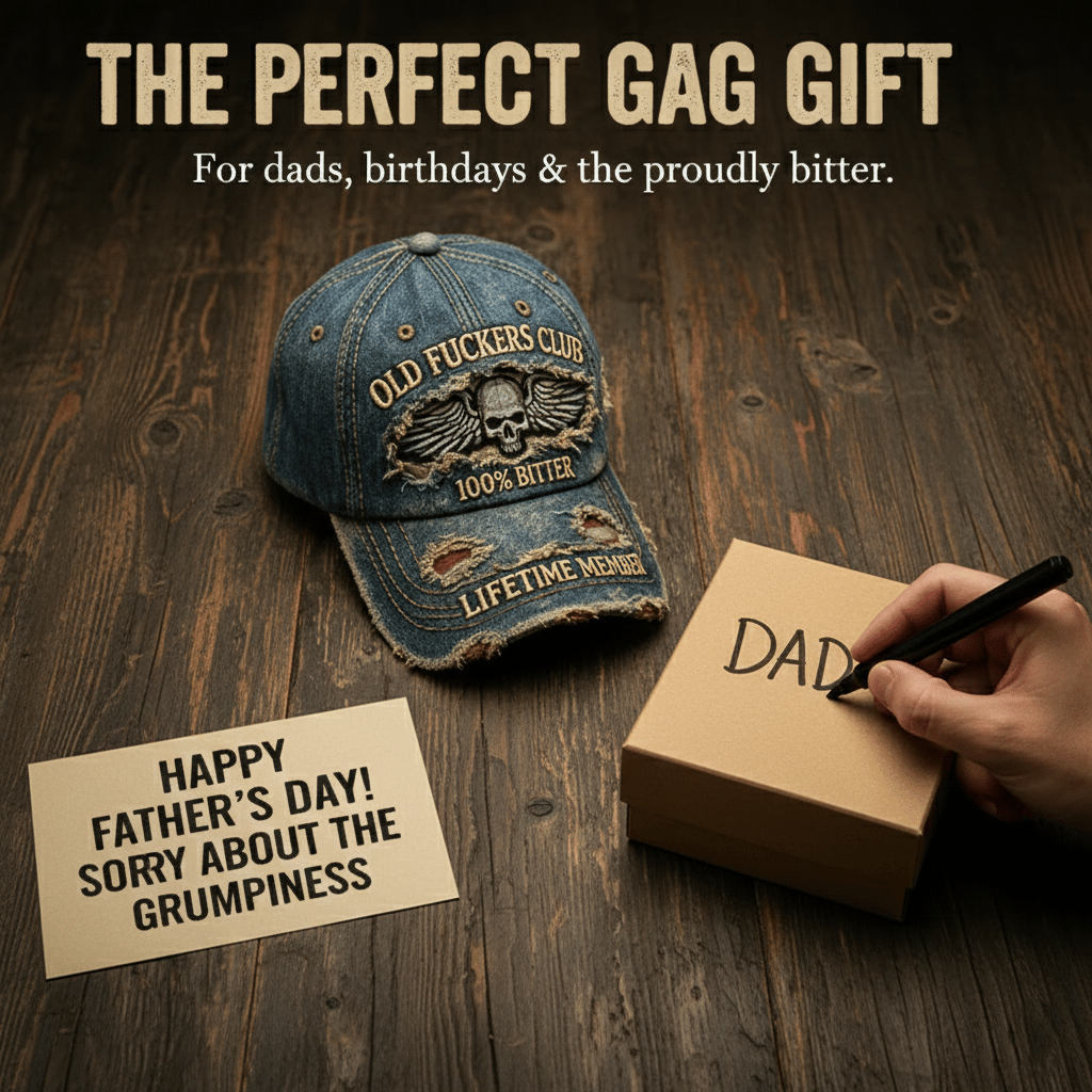 „Old Bastards Club“ Vintage-Cap ✨ Das perfekte Geschenk für echte Kerle 💀