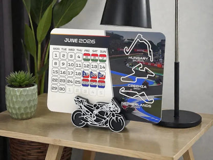 Racing-Highlight: Einzigartiger MotoGP 2026 Kalender mit Motorradständer