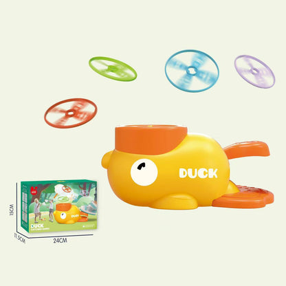 🚀 UFO Frisbee Werfer Pedal-Spielzeug für Kinder | Outdoor Fangspiel mit Netz 🤸