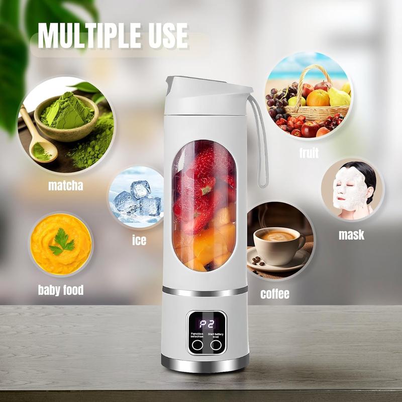 🚀 USB Standmixer To Go 🥤 | Digitales LED-Display | Auslaufsicherer Kompakt-Blender für Smoothie & Shake 🔒