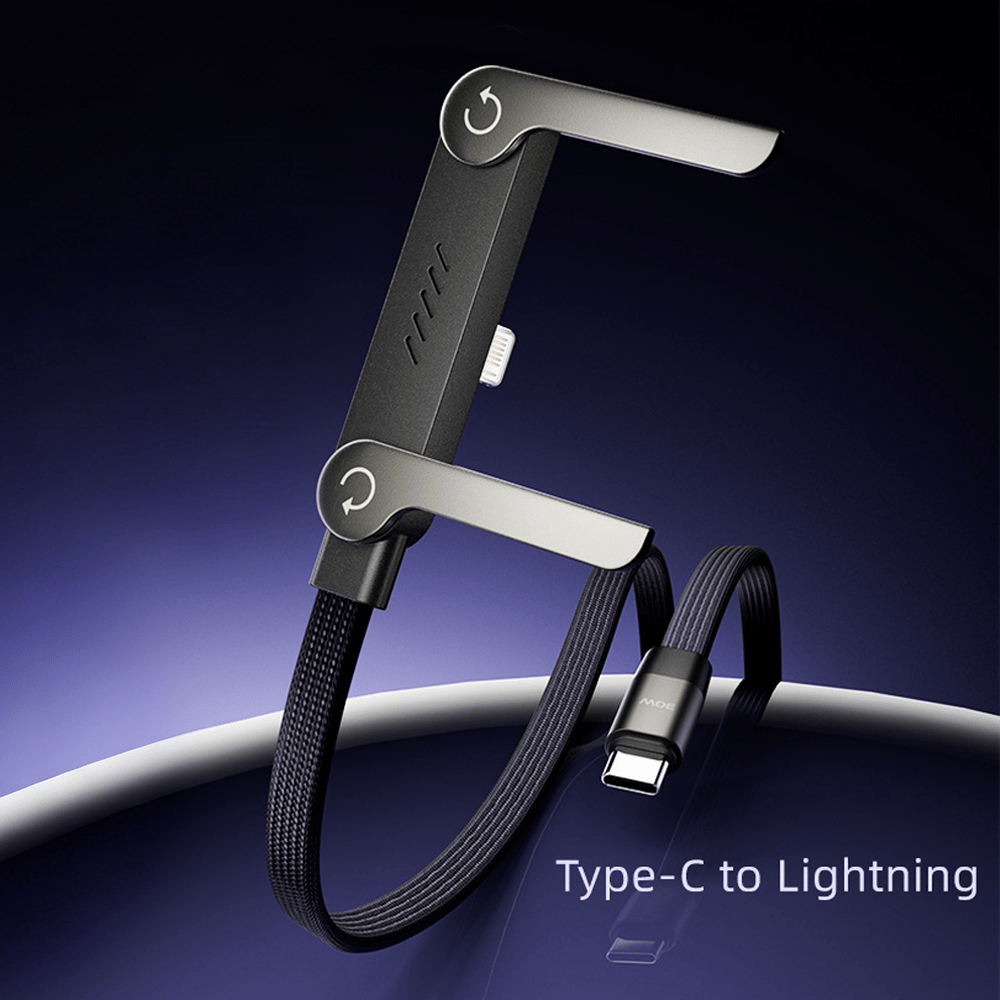 ⚡ 2-in-1 Unsichtbares Halter-Ladekabel | 240W Fast Charging Cord mit Integriertem Handy-Ständer