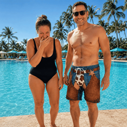 Sieht aus wie Jeans, schwimmt wie Badehose: Fake-Denim Swim Shorts 😎