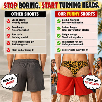 Legenden-Status am Pool – Die lustige Leoparden-Print Shorts 🩳