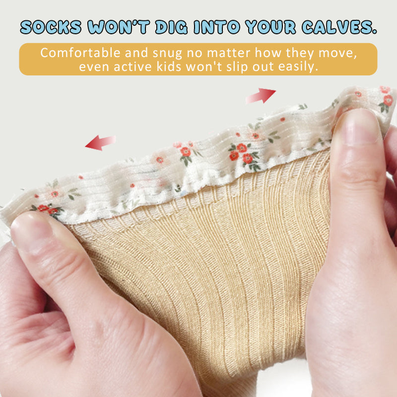 🌸 Extra Weiche Mädchensocken | Macaron-Farben & Chiffon-Rüschen ✨ | Aus Baumwolle