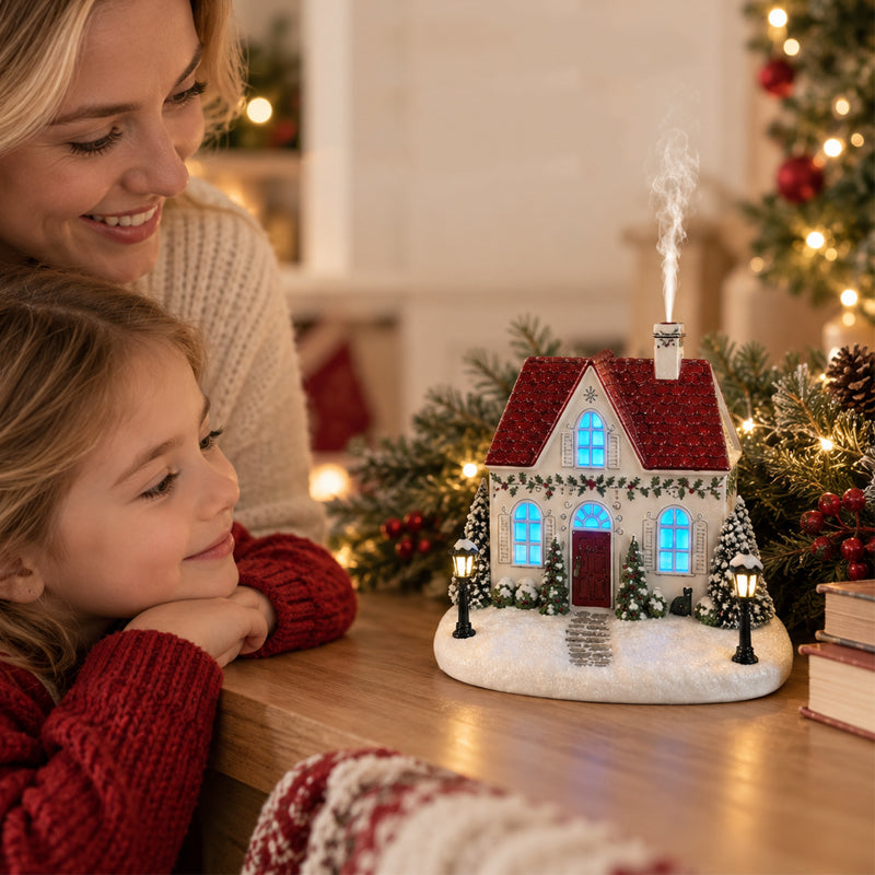 Ein Weihnachtsmärchen für Zuhause: Der beleuchtete Kamin-Diffusor für magische Winterabende