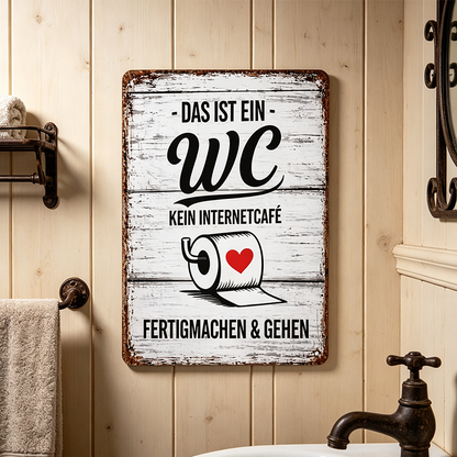 Lustiges Toilettenschild im Vintage-Stil – Deko mit Humor 🚻✨
