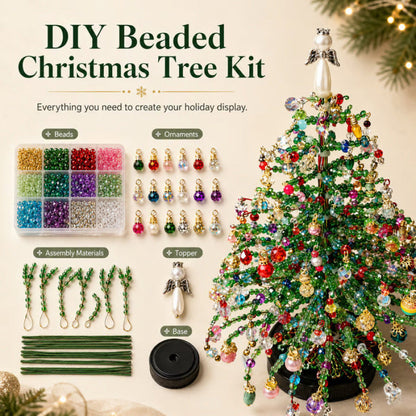 🎄 Zaubere Weihnachtsglanz ins Haus: Komplettes DIY Perlen-Weihnachtsbaum Set ✨ (Mit Engelspitze)