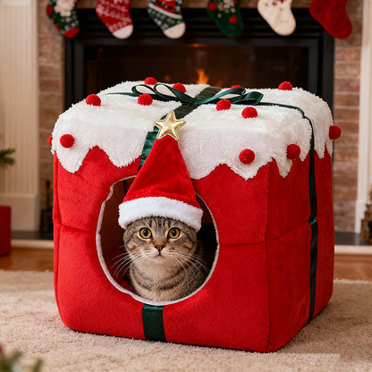 🔥 50% VOR-WEIHNACHTS-SALE! 🎁 | Warmes Haustierhaus 🐾 | Kuschelig & Für Katze & Hund 🎄