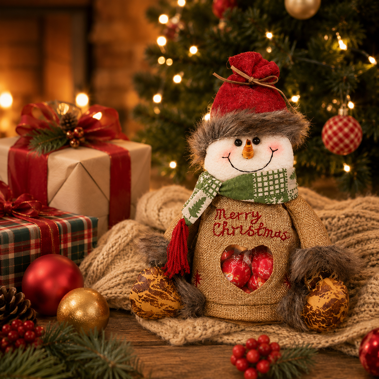 🎅 Süßer Weihnachts-Geschenkbeutel mit 3D-Figur – Das herzerwärmende Highlight, das Kinderaugen zum Leuchten bringt!