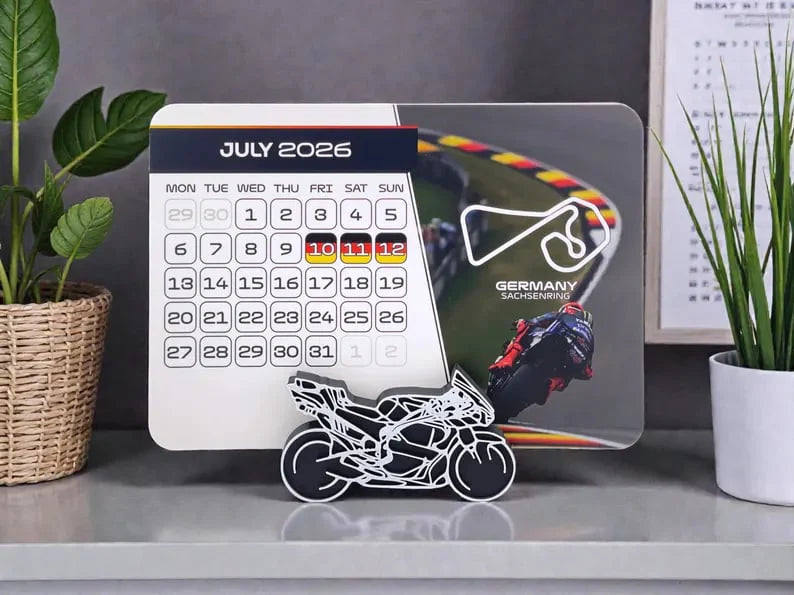 Racing-Highlight: Einzigartiger MotoGP 2026 Kalender mit Motorradständer