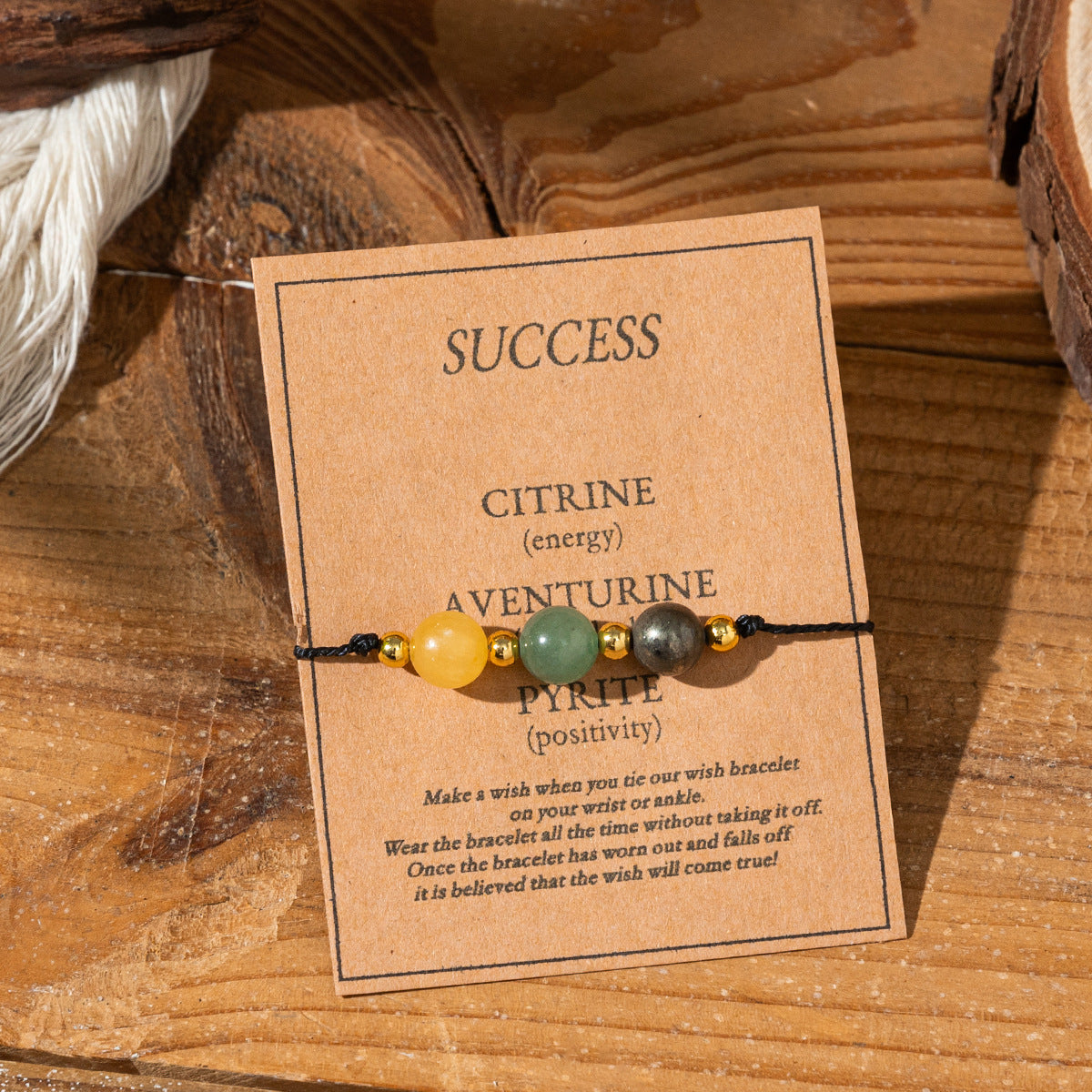 💎 Naturstein Armband Damen ✨ | Verstellbarer Glücksbringer 🍀 | INS Style Edelstein Schmuck 🧘‍♀️