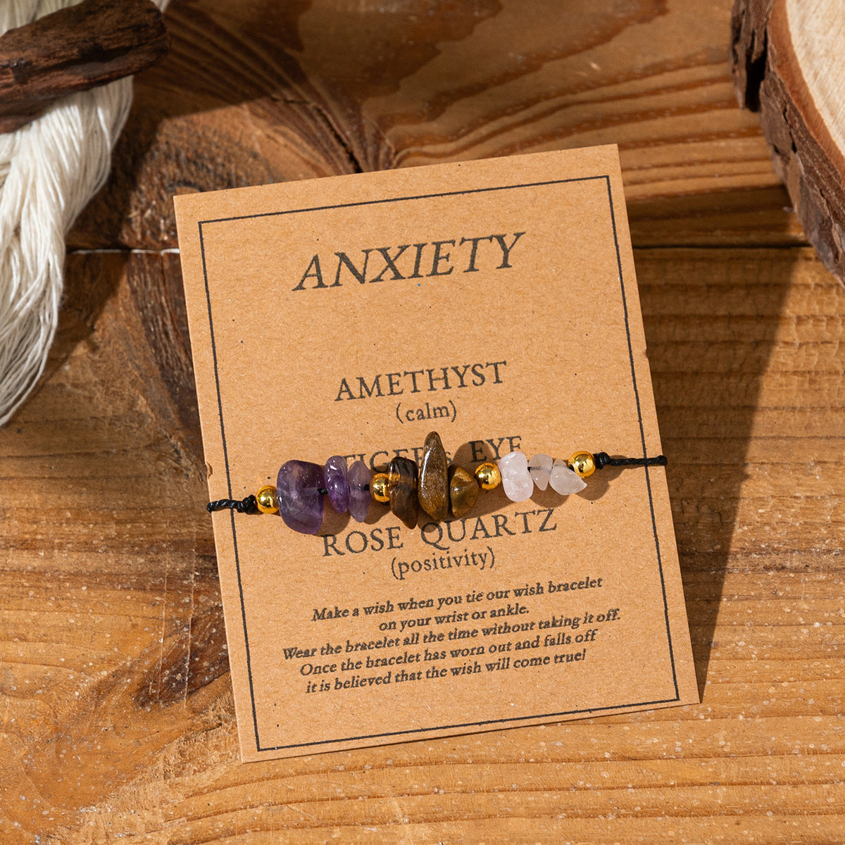 💎 Naturstein Armband Damen ✨ | Verstellbarer Glücksbringer 🍀 | INS Style Edelstein Schmuck 🧘‍♀️