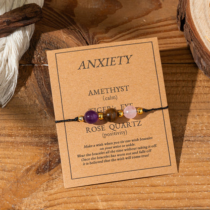 💎 Naturstein Armband Damen ✨ | Verstellbarer Glücksbringer 🍀 | INS Style Edelstein Schmuck 🧘‍♀️