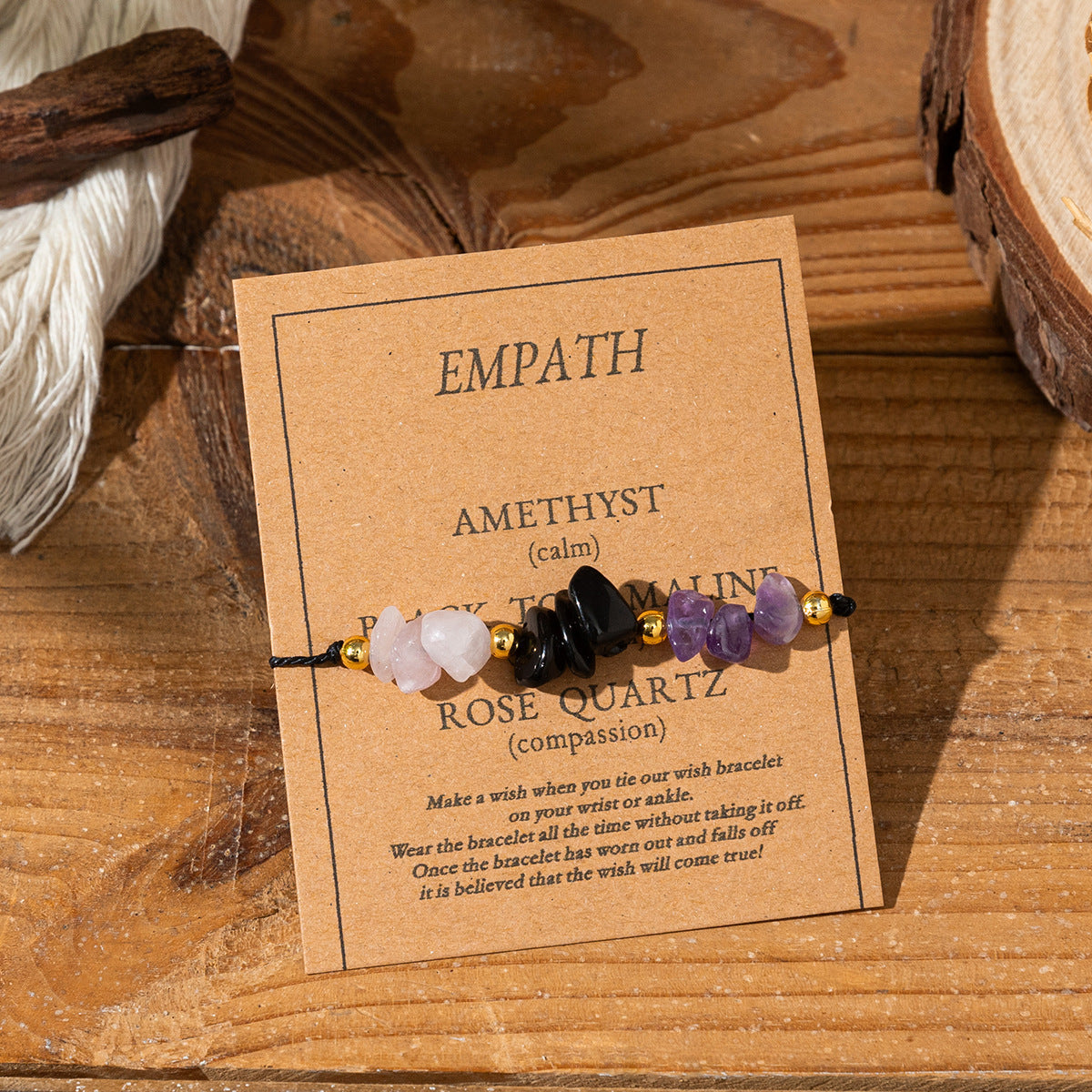 💎 Naturstein Armband Damen ✨ | Verstellbarer Glücksbringer 🍀 | INS Style Edelstein Schmuck 🧘‍♀️