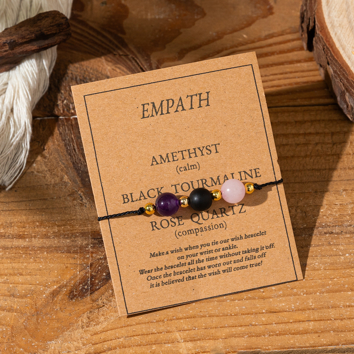 💎 Naturstein Armband Damen ✨ | Verstellbarer Glücksbringer 🍀 | INS Style Edelstein Schmuck 🧘‍♀️