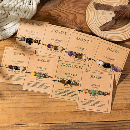 💎 Naturstein Armband Damen ✨ | Verstellbarer Glücksbringer 🍀 | INS Style Edelstein Schmuck 🧘‍♀️