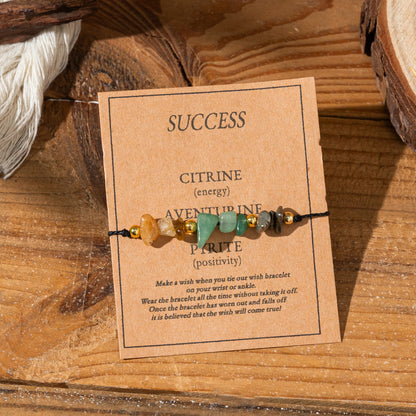 💎 Naturstein Armband Damen ✨ | Verstellbarer Glücksbringer 🍀 | INS Style Edelstein Schmuck 🧘‍♀️