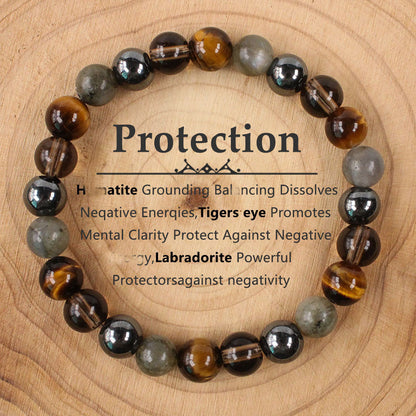 🎁 Handgemachtes Naturstein Armband – Energie, Schutz & Balance (Geschenkidee) 🌿