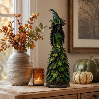 🍂 Stilvolle Herbsthexe für Veranda & Eingangsbereich – Handgefertigter Blickfang mit warmer Wohlfühlatmosphäre