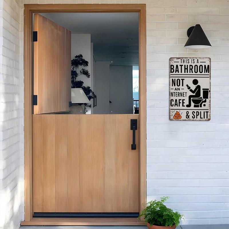 Dies ist ein Badezimmer, kein Internetcafé – Retro Blechschild (20x30cm)