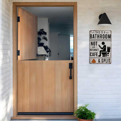 Dies ist ein Badezimmer, kein Internetcafé – Retro Blechschild (20x30cm)