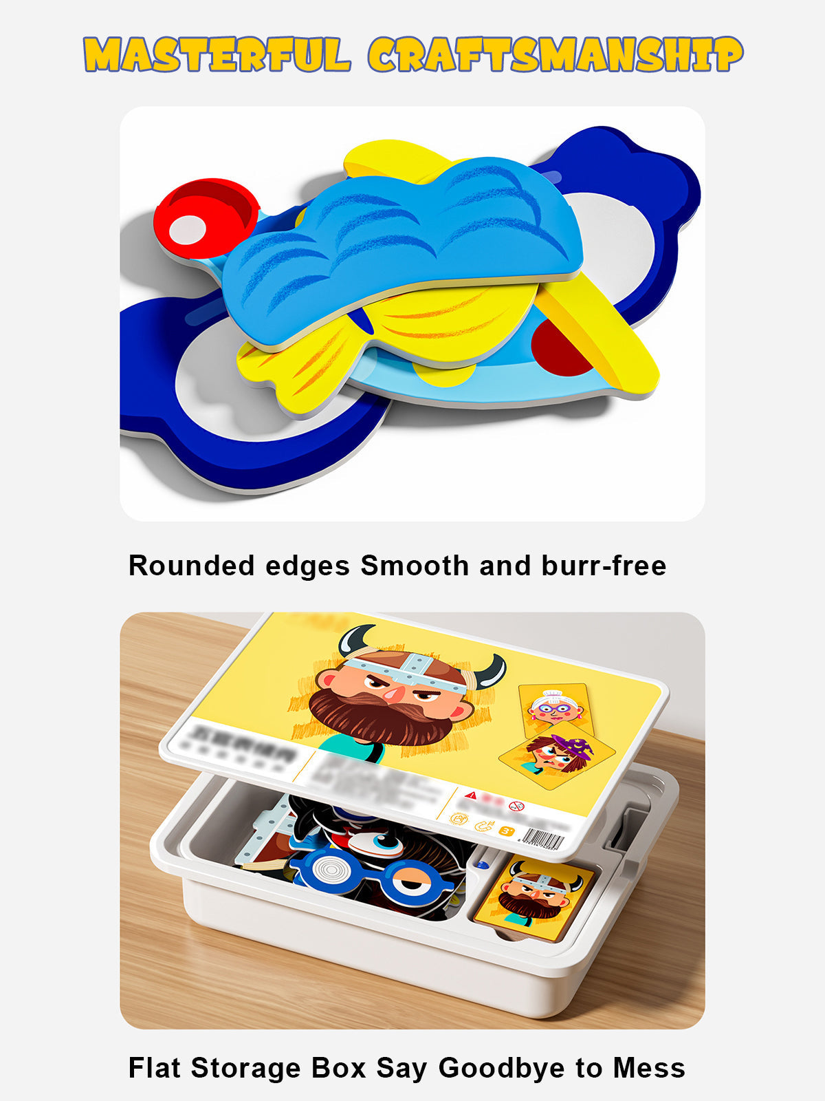 💥 50% BLACK FRIDAY DEAL! 🧩 Magnetisches Gesichter Puzzle | Kreatives Lernspielzeug 👶