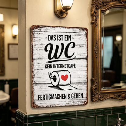 Lustiges Toilettenschild im Vintage-Stil – Deko mit Humor 🚻✨