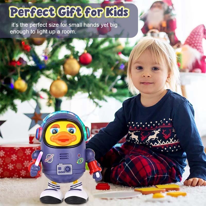 🔥 50% BLACK FRIDAY SALE! 🚀 Tanzende Weltraum-Ente 🎶 | Bewegliches Musikspielzeug mit Lichteffekten 🐥