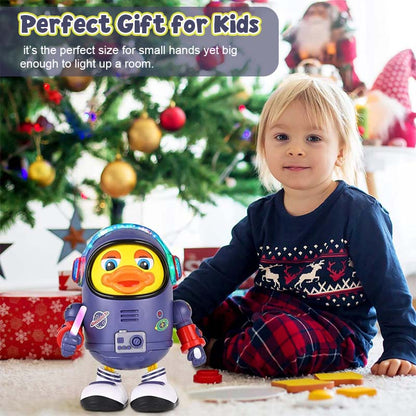 🔥 50% BLACK FRIDAY SALE! 🚀 Tanzende Weltraum-Ente 🎶 | Bewegliches Musikspielzeug mit Lichteffekten 🐥