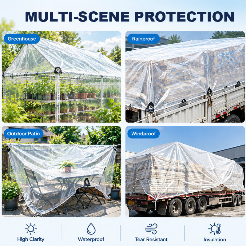 🌧️☀️ Clear Waterproof Rain Tarp — Bright, Protected Outdoor Spaces
